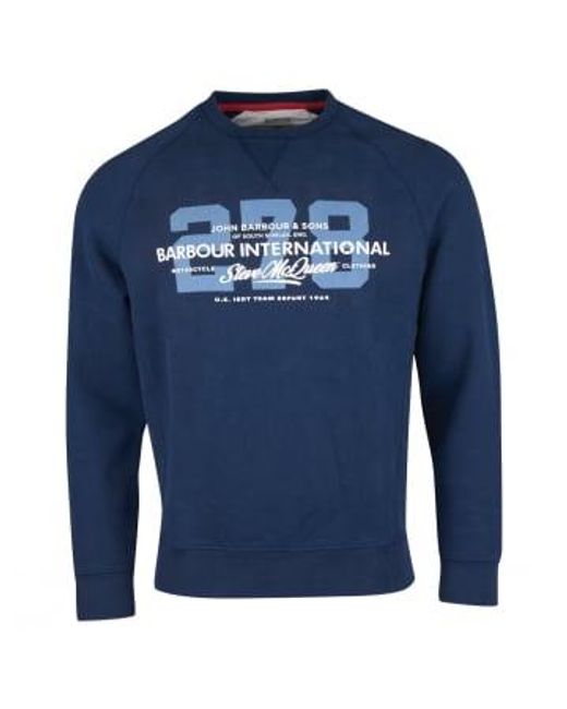 International Smq Marshall Sweatshirt Navy Barbour de hombre de color Blue