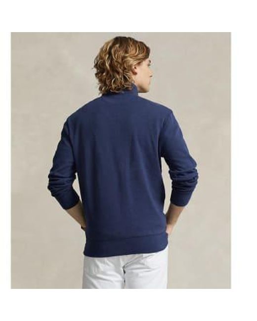 Ropa masculina jersey trimestre zip Ralph Lauren de hombre de color Blue