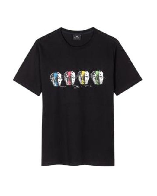 PS by Paul Smith Black Ps Faces T-shirt M for men