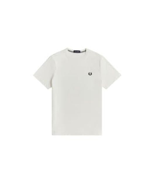 Fred Perry White Crew Neck T-shirt Snow M for men