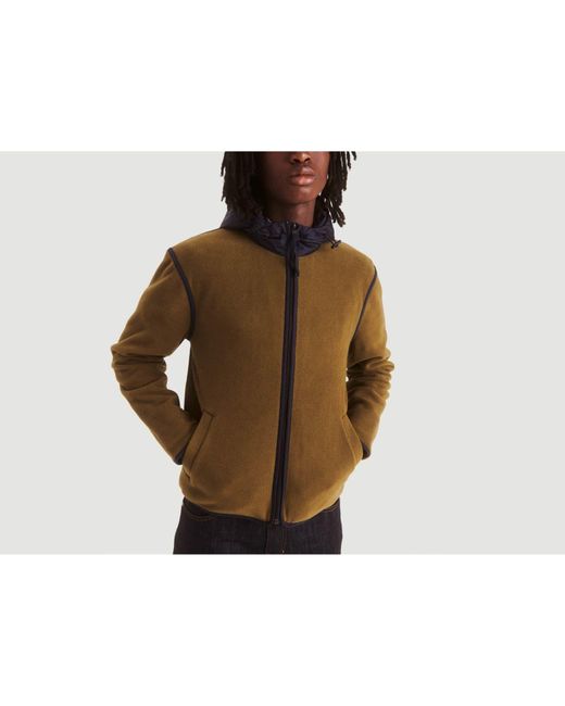 Aigle Brown Fadum Hooded Fleece Jacket for men