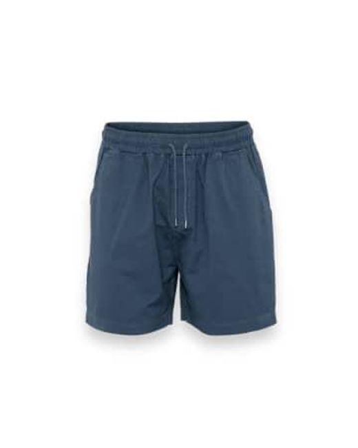 COLORFUL STANDARD Twill Shorts Blue for men