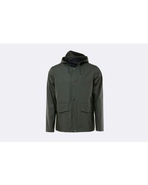 Rains Gray Short Hooded Coat Xs/s / for men