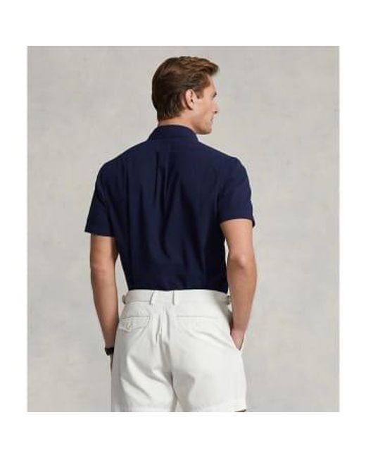 Ralph Lauren Blue Swear Short Sleeve Sports Shirt M Navy for men