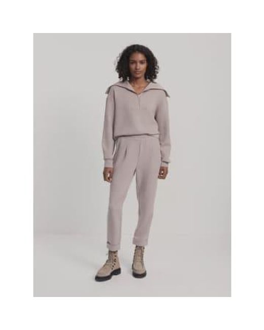 The Rolled Cuff Pant 25 Taupe Marl di Varley in Gray
