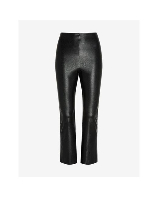 Commando Faux Leather Crop Flare Leggings in Black Lyst