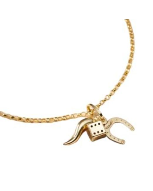 Posh Totty Designs Metallic Lucky Charms Bracelet 9ct