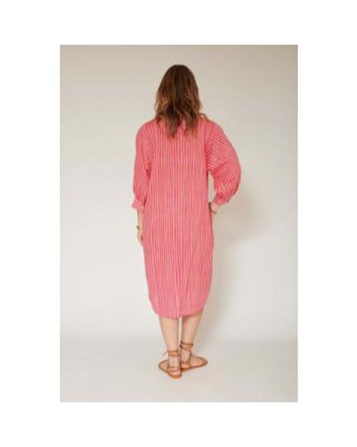 Mkt Studio Pink Ringo Striped Dress 34