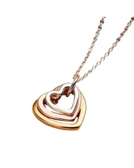Posh Totty Designs Metallic Mixed Family Heart Necklace