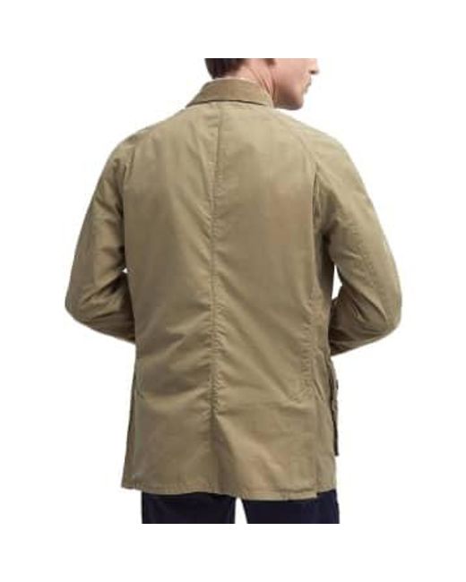 Barbour Green Ashby Casual Jacket Bleached Olive Small for men