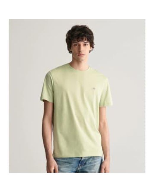 Gant T -Shirt Milky Matcha in Green für Herren