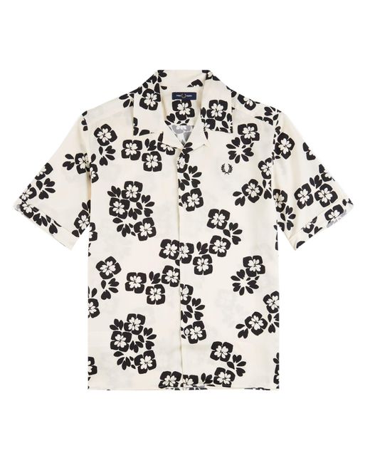Fred Perry Floral Print Revere Shirt 