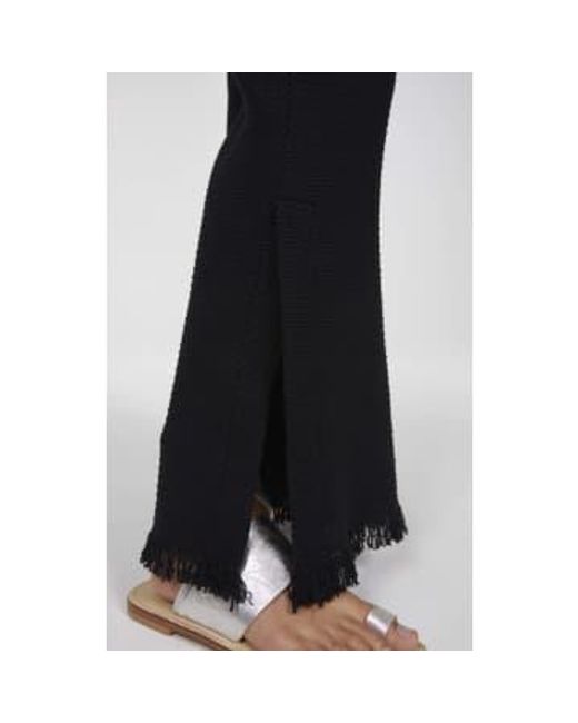 Rodebjer Black Niccola Flared Knitted Pants