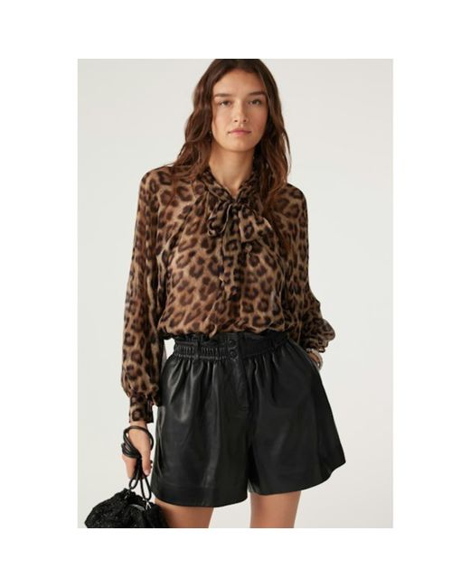 Leopardo camisa tapa Ba&sh de color Brown