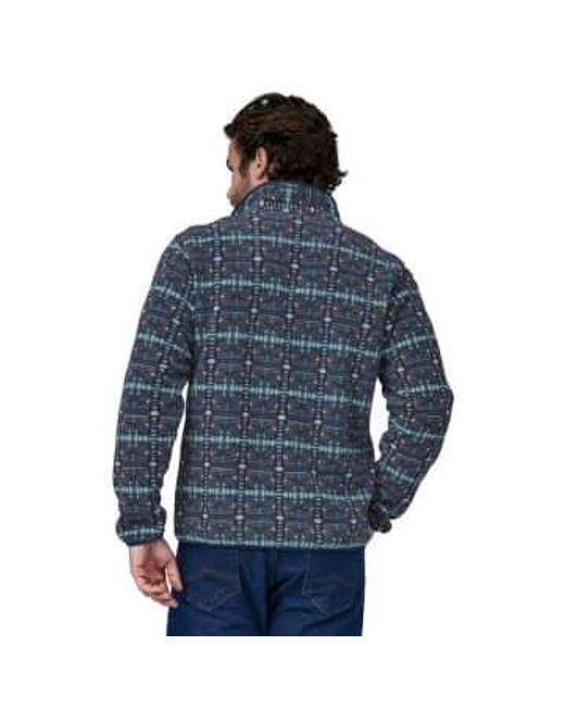 Patagonia Leichter synchilla® snap-t® fleece-pullover herren snow beam: dark in Blue für Herren