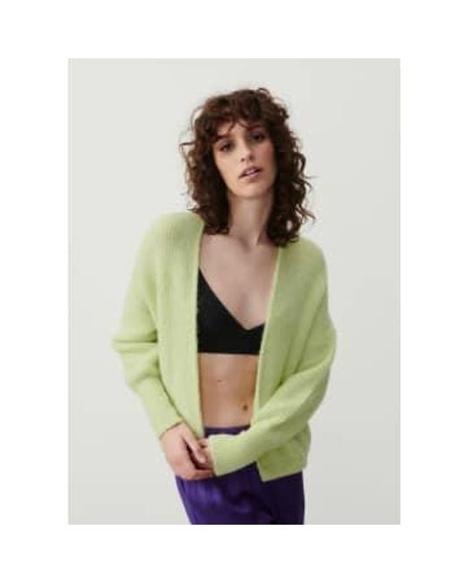 American Vintage Green East Cardigan Lime Xs/s