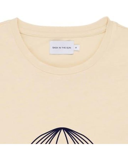 Bask In The Sun Natural In The Sun T-shirt Crème To Sea Xl for men