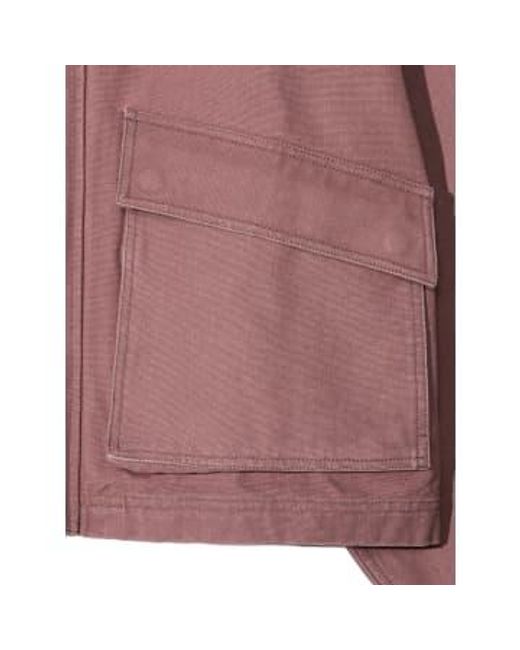 PARTIMENTO Purple Vintage Washed Wide Work Jacket In Medium for men