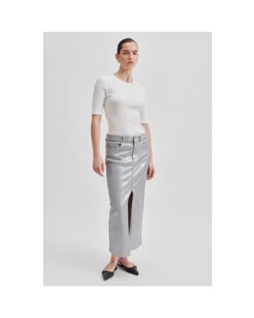 Second Female Gray Aspect Maxi Skirt
