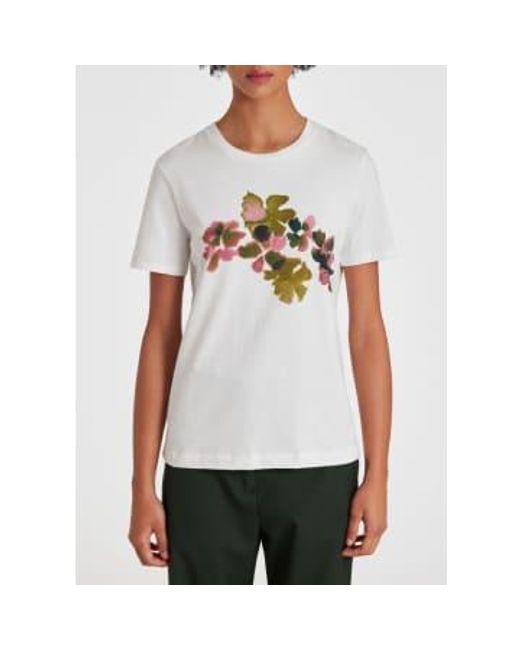 Paul Smith White Marsh Marigold Printed T Shirt Medium