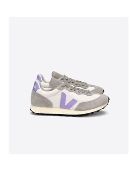 Veja White Rio Branco Hexamesh Gravel Lavender Sneakers Lilac