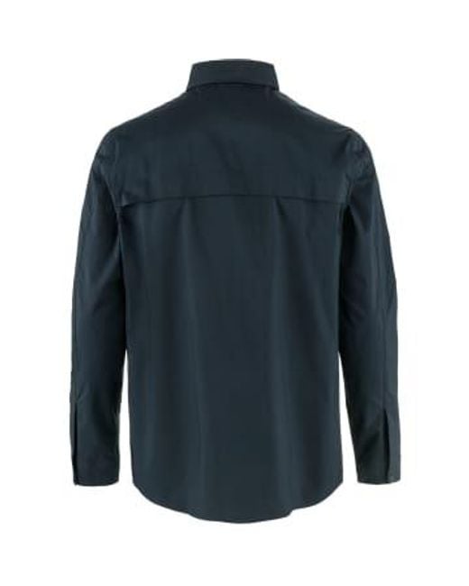 Fjallraven Blue Abisko Trail Shirt Dark Medium for men