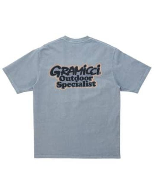 Gramicci Blue Outdoor Specialist T-shirt Slate Pigment Medium for men