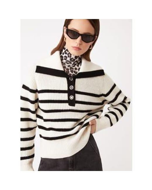 Suncoo White Patski Striped Knit