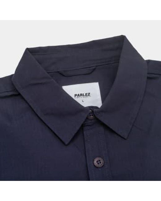 Parlez Blue Case Overshirt for men