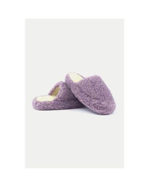 Lilly half slippers Yoko Wool en coloris Purple