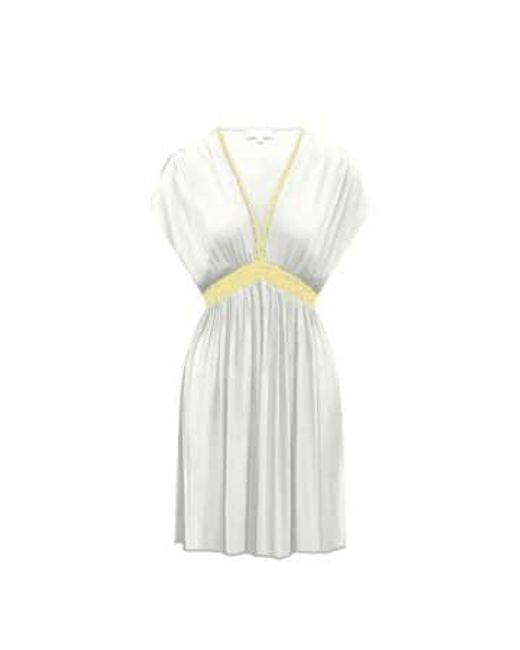 Nooki Design White Layla Dress Ecru / S 100% Cotton