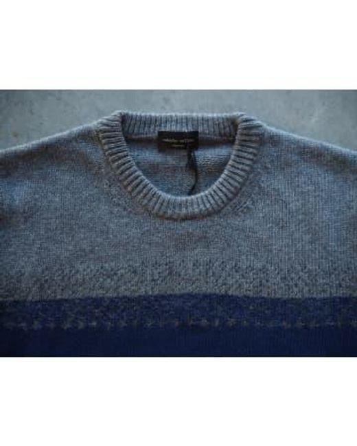 Roberto Collina Blue Colour Block Sweater 48 for men
