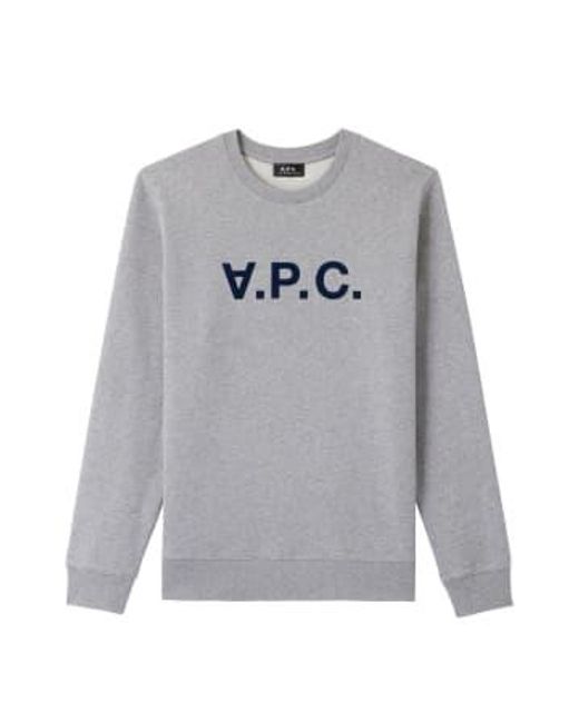 Apc Heather Grey Vpc Sweatshirt di A.P.C. in Gray da Uomo