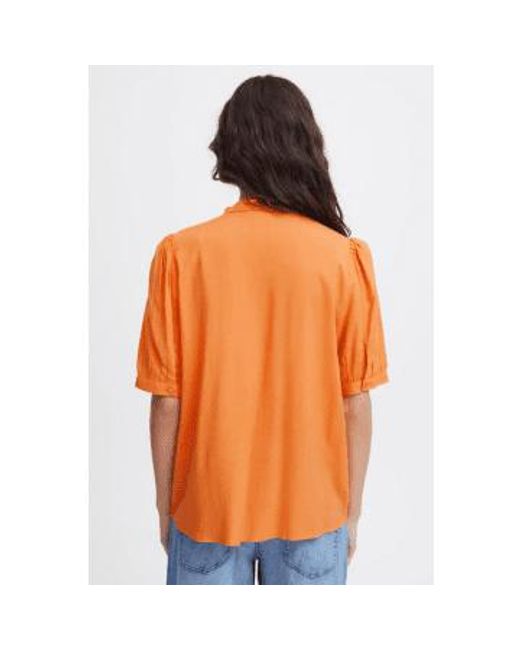 Ichi Orange Main Rose Shirt