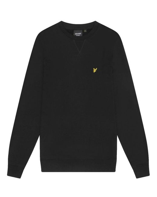 Lyle & Scott Black Lyle & Scott Football For All Graphic Crew Neck Sweatshirt Jet for men