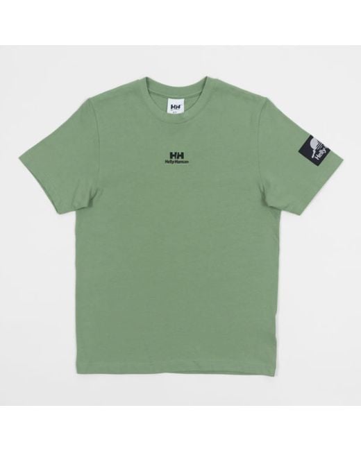 Helly Hansen Jade Green Yu Patch Logo T-shirt for Men | Lyst