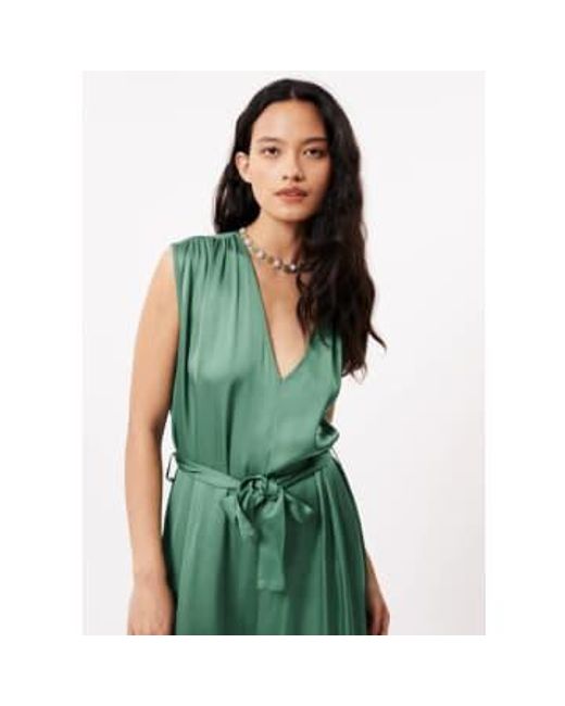 FRNCH Green Cadia V-neck Jumpsuit Emerald S