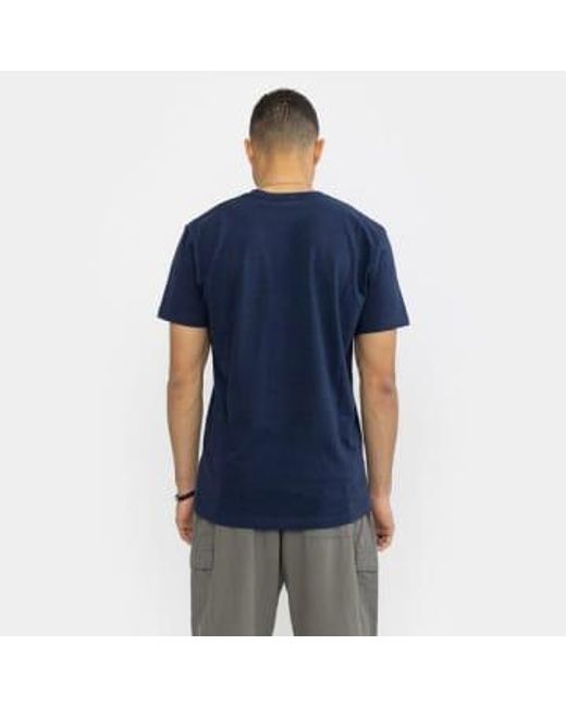 Melange Regular T Shirt di Revolution in Blue da Uomo