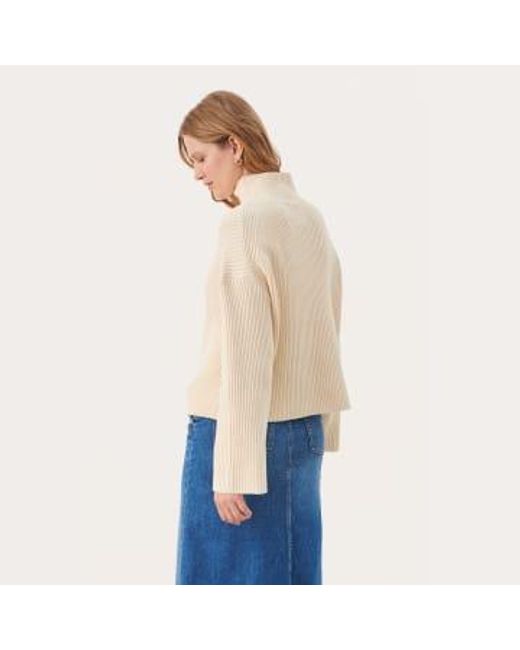 Part Two Blue Angeline Organic Cotton Knitted Pullover Dark