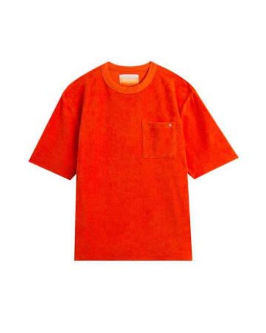 Camiseta rizo Rivieras de hombre de color Red