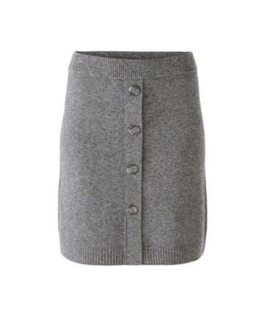 Ouí Gray Knitted Skirt Blend Grey 36