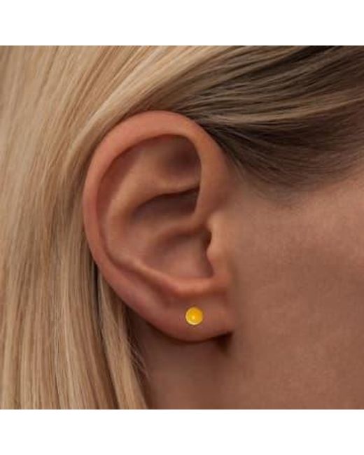 Lulu Stone Earring Yellow 1 Pcs One Size / Gold/yellow