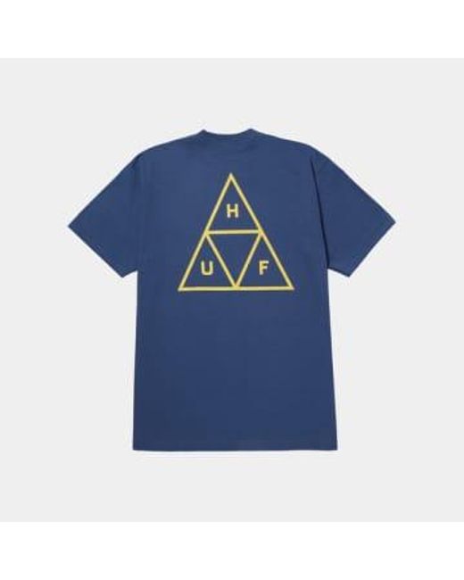 Huf Blue Set Triple Triangle T-shirt for men