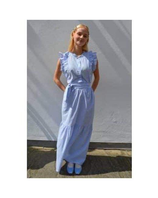 Lolly's Laundry Blue Harriet Stripe Maxi -Kleid