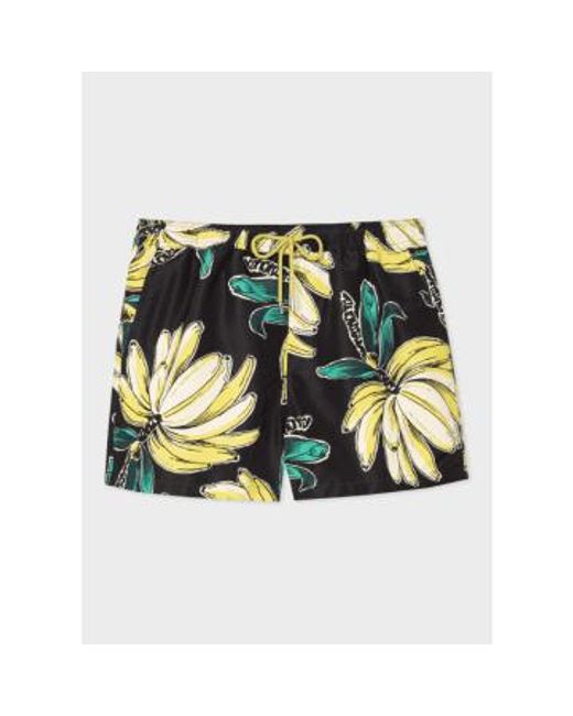 Paul Smith Black 'banana' Print Swim Shorts Polyester for men