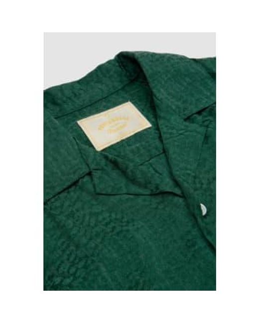 Portuguese Flannel Green Finger Print Shirt Xs for men