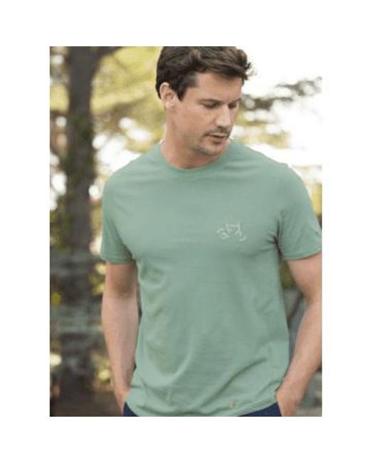 Faguo Green Arcy Cotton T-shirt for men