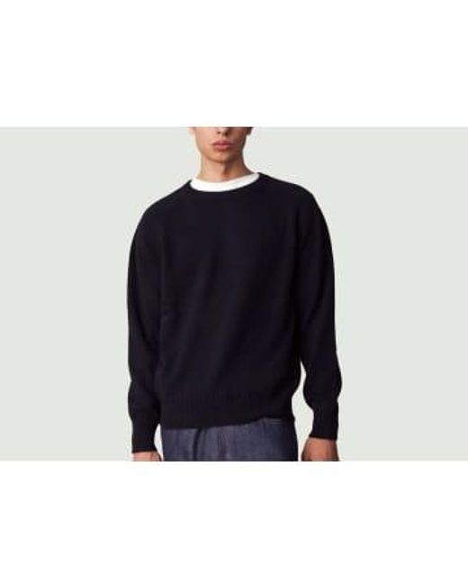 Tricot Blue Cashmere Round Neck Sweater S for men
