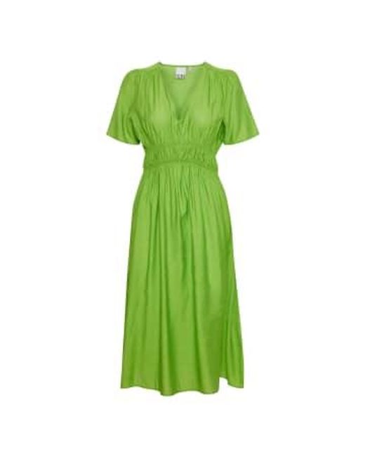 Ichi Quilla Dress-greenery-20120892 36(uk8-10)