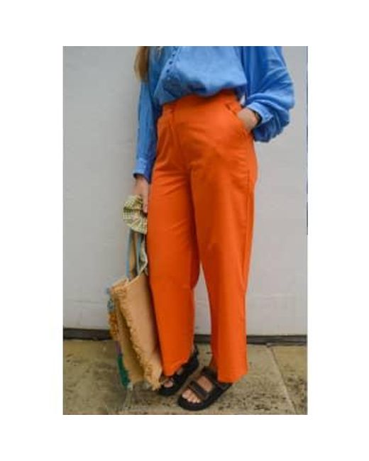 Pantalones traje recto naranja Compañía Fantástica de color Orange